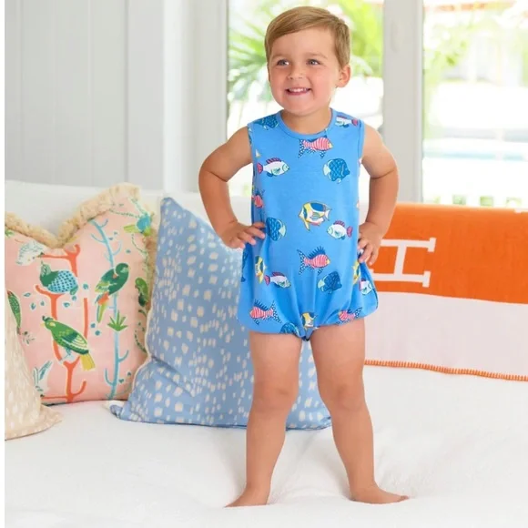 Beaufort Bonnet TBBC Boy/Girl Patton Play Bubble Here Fishy Fishy HTF! RARE! 3T - Picture 3 of 10